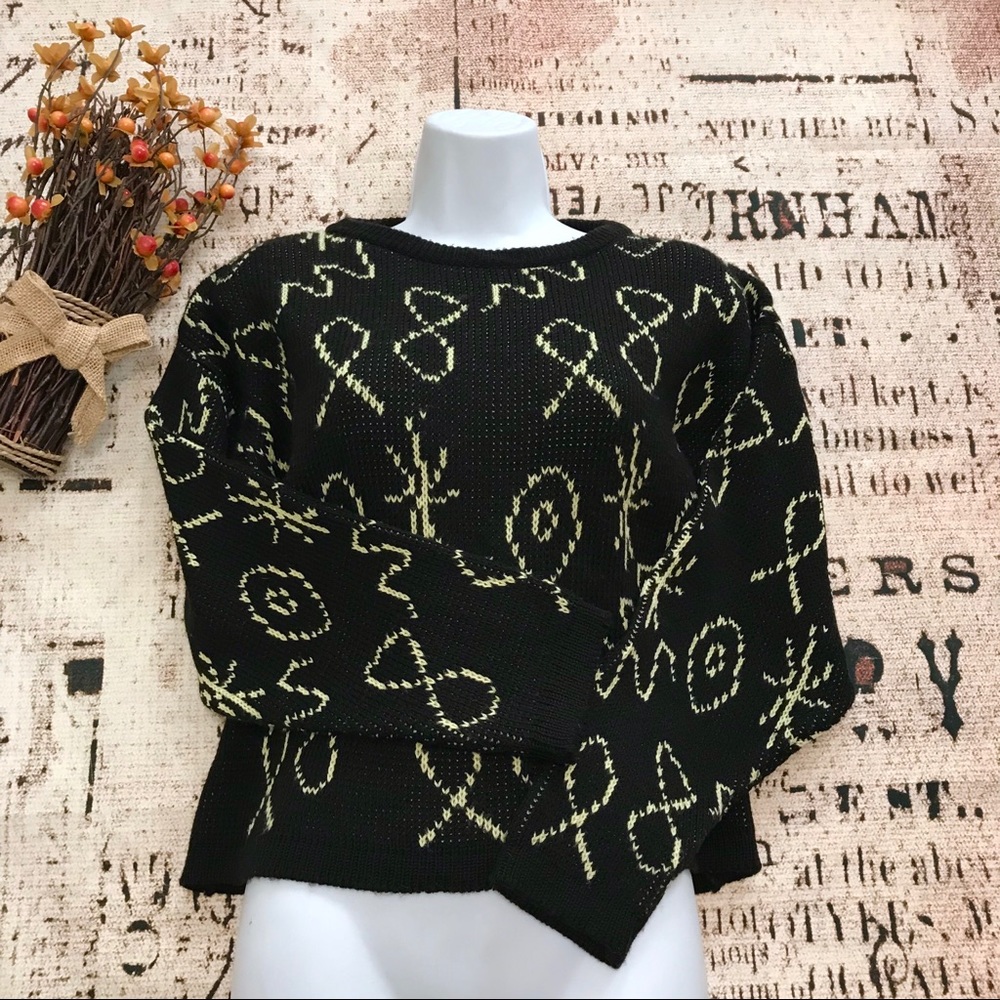 JEFFREY ROGERS England VTG Sweater Top Retro Sz L